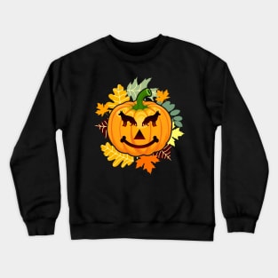 German Shepherd Dog Halloween Pumpkin Carving Crewneck Sweatshirt